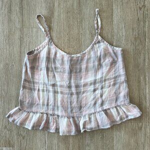 Womens Cloth & Stone Pink/Grey Tank Top - M